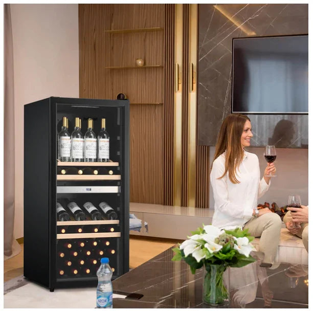 LeCavist 105 Bottle Dual Zone Wine Cabinet - Black - LX2001 - Homewares, Outdoor, Phone Accessories, Cases, Speakers, Headphones + More -