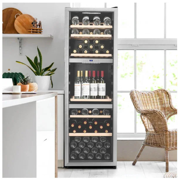 LeCavist 140 Bottle Triple Zone Freestanding Wine Cabinet - Stainless Steel - LX2001 - Homewares, Outdoor, Phone Accessories, Cases, Speakers, Headphones + More -