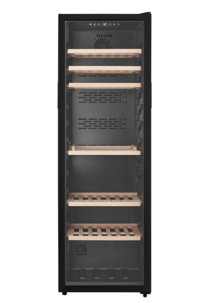 LeCavist 168 Bottle Single Zone Wine Cabinet - Black