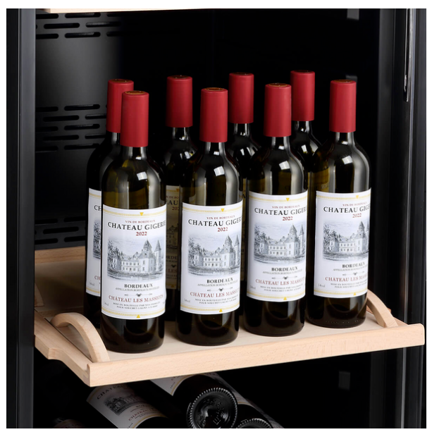 LeCavist 168 Bottle Single Zone Wine Cabinet - Black