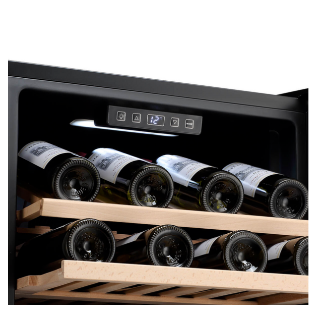 LeCavist 168 Bottle Single Zone Wine Cabinet - Black
