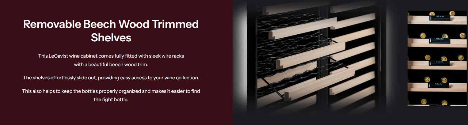 LeCavist 188 Bottle Dual Zone Side by Side Black Wine Fridge Cabinet - LX2001 - Homewares, Outdoor, Phone Accessories, Cases, Speakers, Headphones + More -