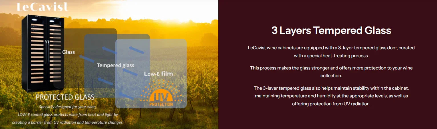 LeCavist 188 Bottle Dual Zone Side by Side Black Wine Fridge Cabinet - LX2001 - Homewares, Outdoor, Phone Accessories, Cases, Speakers, Headphones + More -