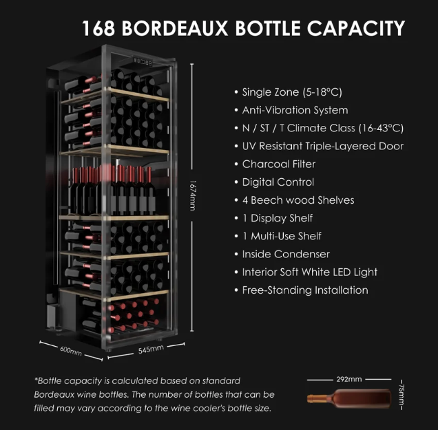 LeCavist 209 Bottle LeCavist Wine Fridge Cabinet