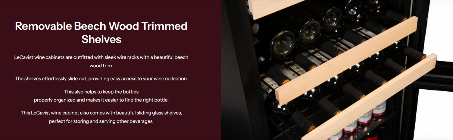 LeCavist 220 Bottle Beverage Center Black Dual Zone Wine Fridge Cabinet - LX2001 - Homewares, Outdoor, Phone Accessories, Cases, Speakers, Headphones + More -