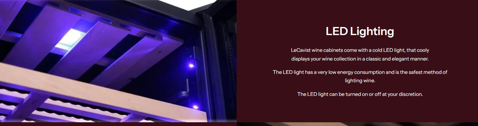 LeCavist 226 Bottle Black Dual Zone Wine Fridge Cabinet - LX2001 - Homewares, Outdoor, Phone Accessories, Cases, Speakers, Headphones + More -