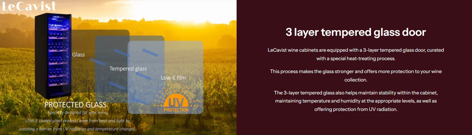 LeCavist 226 Bottle Black Dual Zone Wine Fridge Cabinet - LX2001 - Homewares, Outdoor, Phone Accessories, Cases, Speakers, Headphones + More -