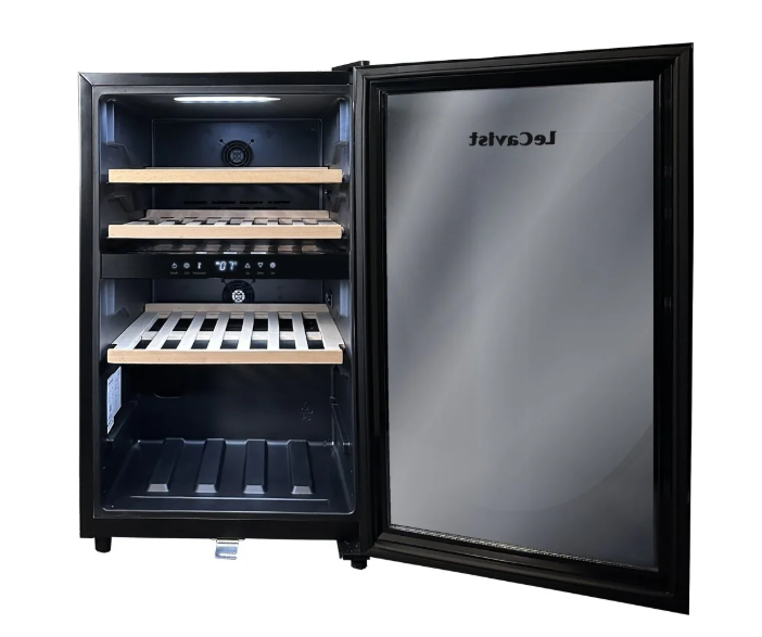 LeCavist 56 Bottle Dual Zone Wine Cabinet Fridge - Black