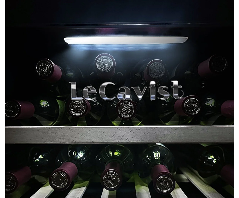 LeCavist 56 Bottle Dual Zone Wine Cabinet Fridge - Black