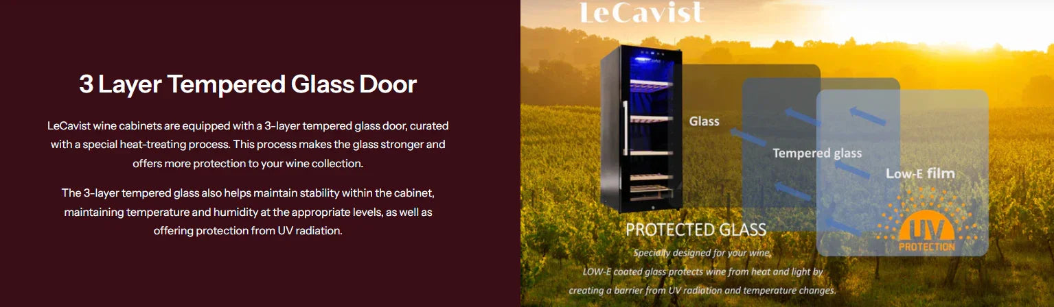LeCavist 97 Bottle Black Wine Fridge Cabinet - LX2001 - Homewares, Outdoor, Phone Accessories, Cases, Speakers, Headphones + More -