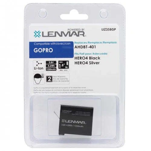 Lenmar GOPRO HERO 4 Battery LIZ358GP - LX2001 - Homewares, Outdoor, Phone Accessories, Cases, Speakers, Headphones + More -