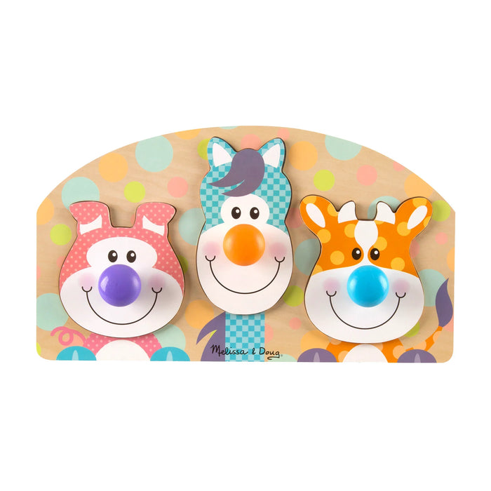 First Play Wooden Jumbo Knob Farm Animal Puzzle - LX2001 - Homewares, Outdoor, Phone Accessories, Cases, Speakers, Headphones + More -