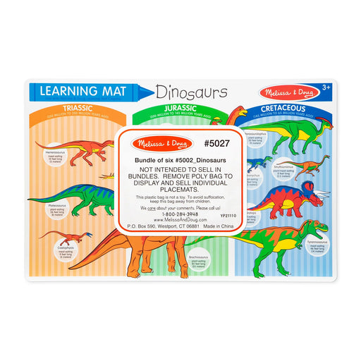 Dinosaurs Color-A-Mat (Bundle of 6) - LX2001 - Homewares, Outdoor, Phone Accessories, Cases, Speakers, Headphones + More -