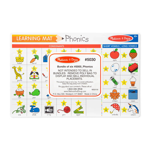 Phonics Write-A-Mat (Bundle of 6) - LX2001 - Homewares, Outdoor, Phone Accessories, Cases, Speakers, Headphones + More -