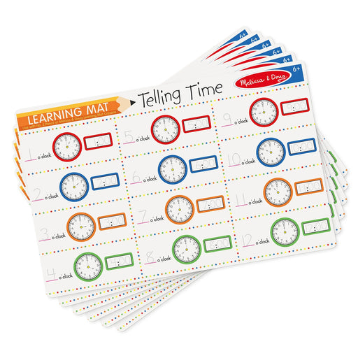 Telling Time Write-A-Mat (Bundle of 6) - LX2001 - Homewares, Outdoor, Phone Accessories, Cases, Speakers, Headphones + More -