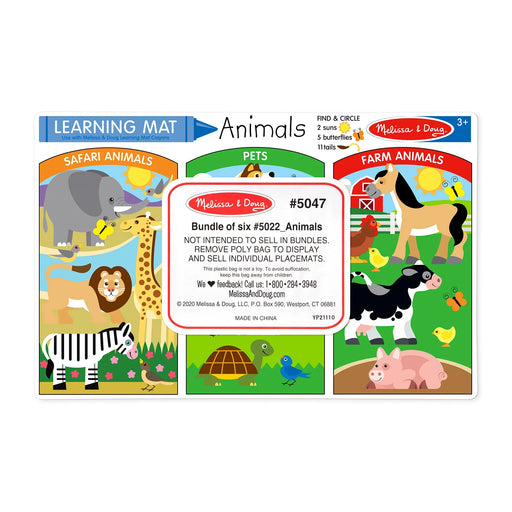 Animals Learning Mat (Bundle of 6) - LX2001 - Homewares, Outdoor, Phone Accessories, Cases, Speakers, Headphones + More -