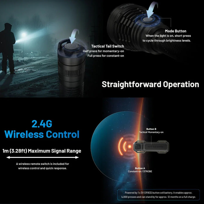 Nitecore Mh40 Pro 3500 Lumen Uhi Bright Long Range Hunting Flashlight - LX2001 - Homewares, Outdoor, Phone Accessories, Cases, Speakers, Headphones + More -