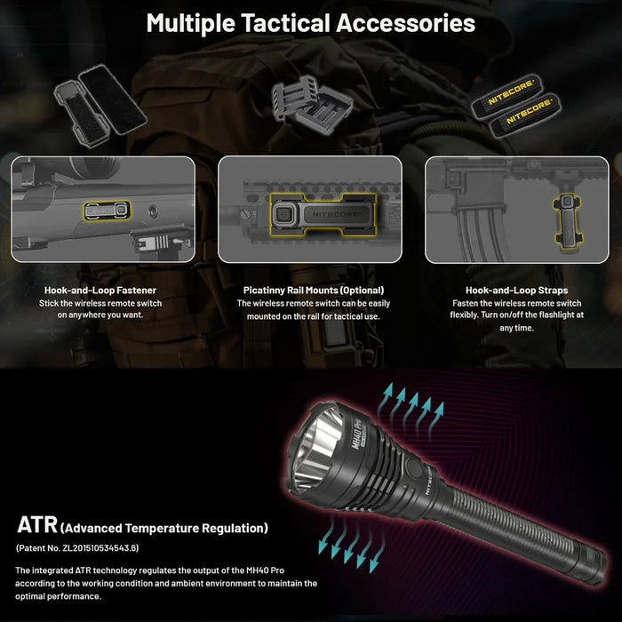 Nitecore Mh40 Pro 3500 Lumen Uhi Bright Long Range Hunting Flashlight - LX2001 - Homewares, Outdoor, Phone Accessories, Cases, Speakers, Headphones + More -