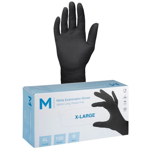 Nitrile Disposable Gloves Black Size Xl 100Pcs Powder Free 100 Pack - LX2001 - Homewares, Outdoor, Phone Accessories, Cases, Speakers, Headphones + More -