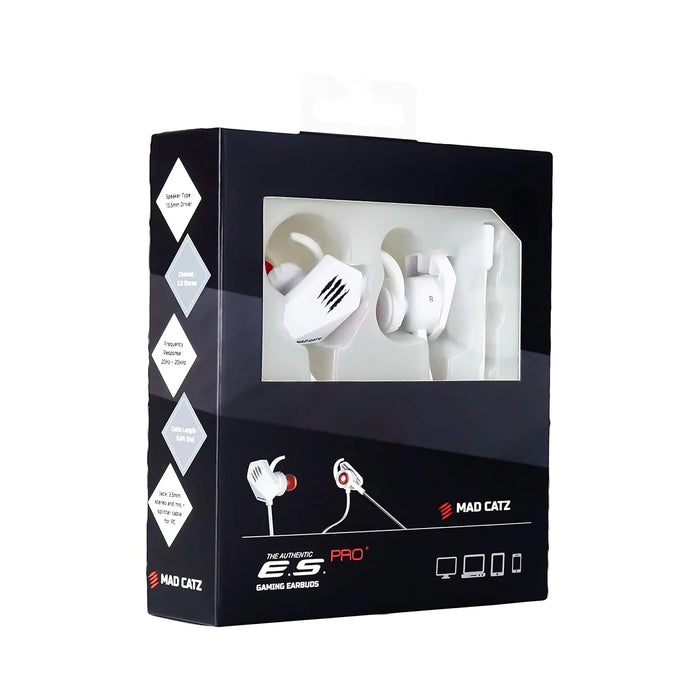 Mad Catz E.S. PRO + Gaming Earbuds Earphones Headset - White - LX2001 - Homewares, Outdoor, Phone Accessories, Cases, Speakers, Headphones + More -