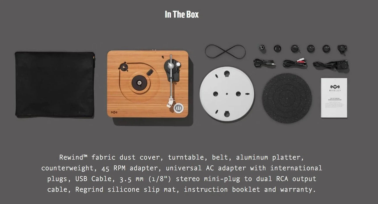 Marley Stir It Up Wireless Turntable EM-JT002-SB - LX2001 - Homewares, Outdoor, Phone Accessories, Cases, Speakers, Headphones + More -