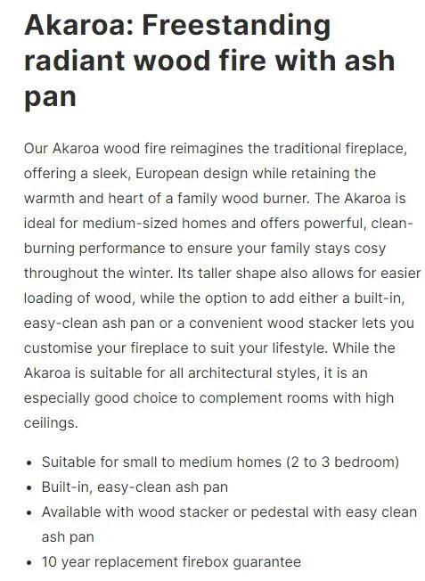 Masport Akaroa Fireplace Freestanding radiant wood fire with Ash Pan - LX2001 - Homewares, Outdoor, Phone Accessories, Cases, Speakers, Headphones + More -