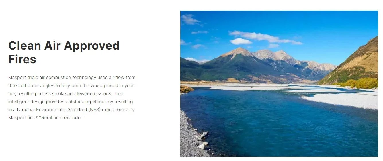 Masport Akaroa Fireplace Freestanding radiant wood fire with Ash Pan - LX2001 - Homewares, Outdoor, Phone Accessories, Cases, Speakers, Headphones + More -