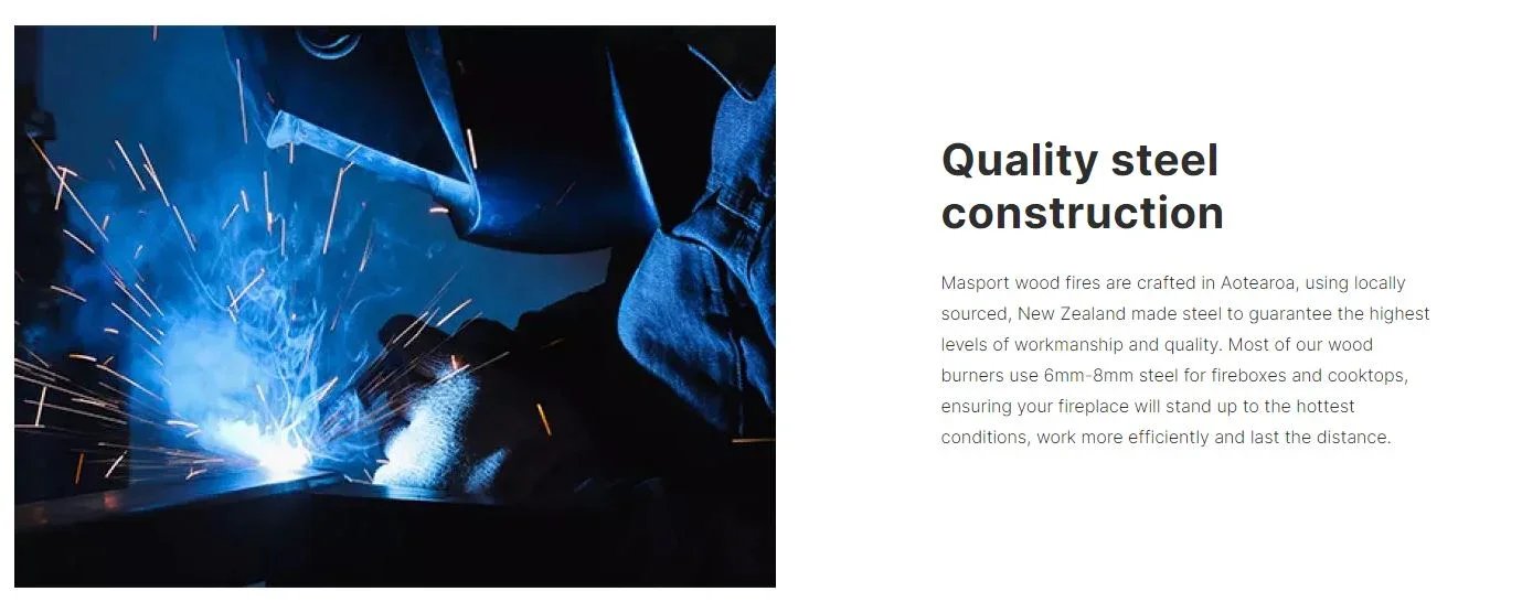 Masport Akaroa Fireplace Freestanding radiant wood fire with Ash Pan - LX2001 - Homewares, Outdoor, Phone Accessories, Cases, Speakers, Headphones + More -