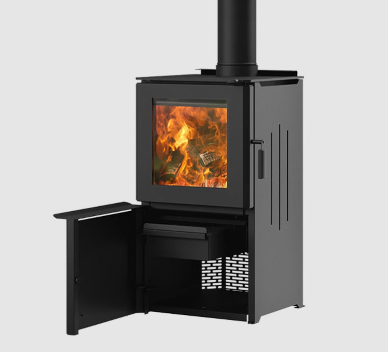 Masport Clutha Fireplace Freestanding Low Emissions Wood Fire Ash Pan + Flue