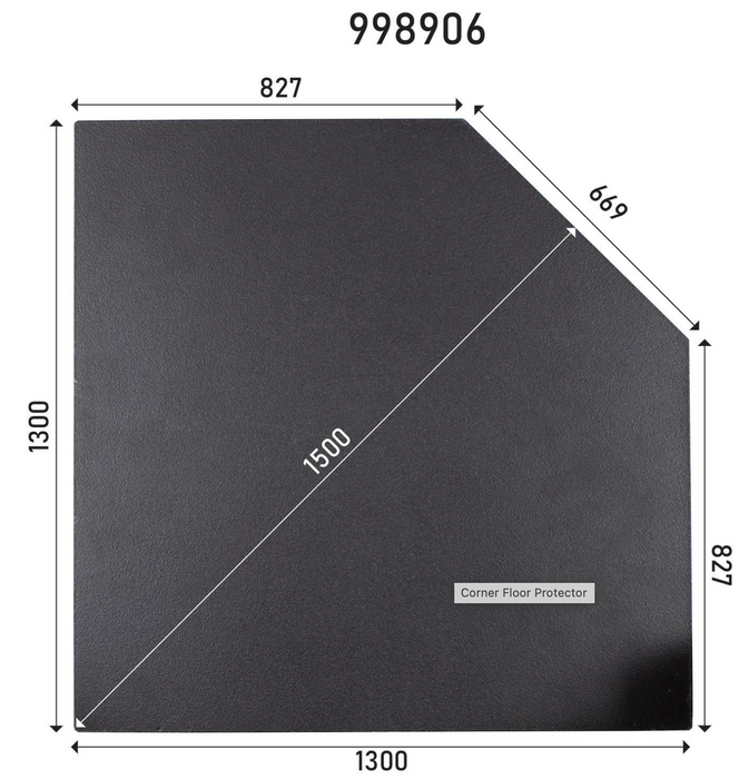 Masport Hearth 1300 x 1300 Corner Black steel 998906