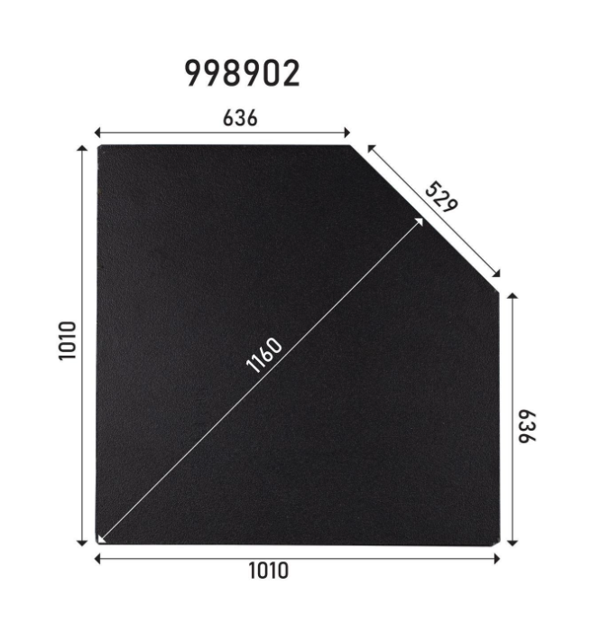 Masport Hearth Floor Protector 1010 x 1010mm Black Powder Coat 998902
