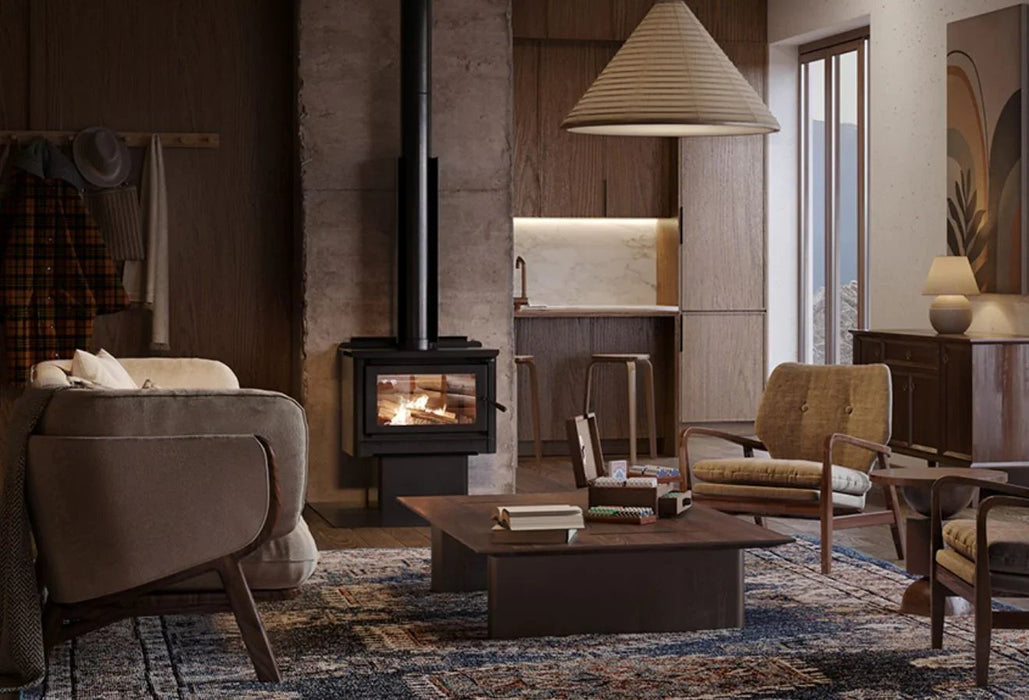 Masport Hurunui PED Fireplace Ultra-Low Emissions (ULEB) Wood Fire Pedestal - LX2001 - Homewares, Outdoor, Phone Accessories, Cases, Speakers, Headphones + More -