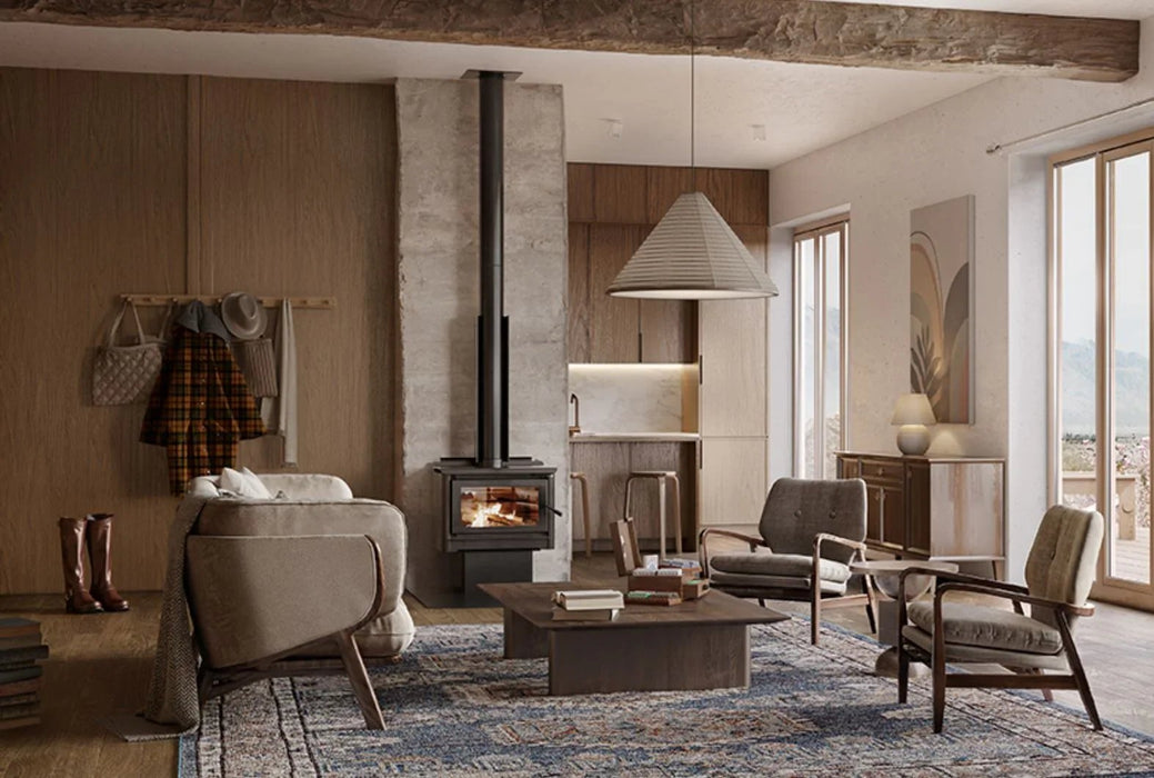 Masport Hurunui PED Fireplace Ultra-Low Emissions (ULEB) Wood Fire Pedestal - LX2001 - Homewares, Outdoor, Phone Accessories, Cases, Speakers, Headphones + More -