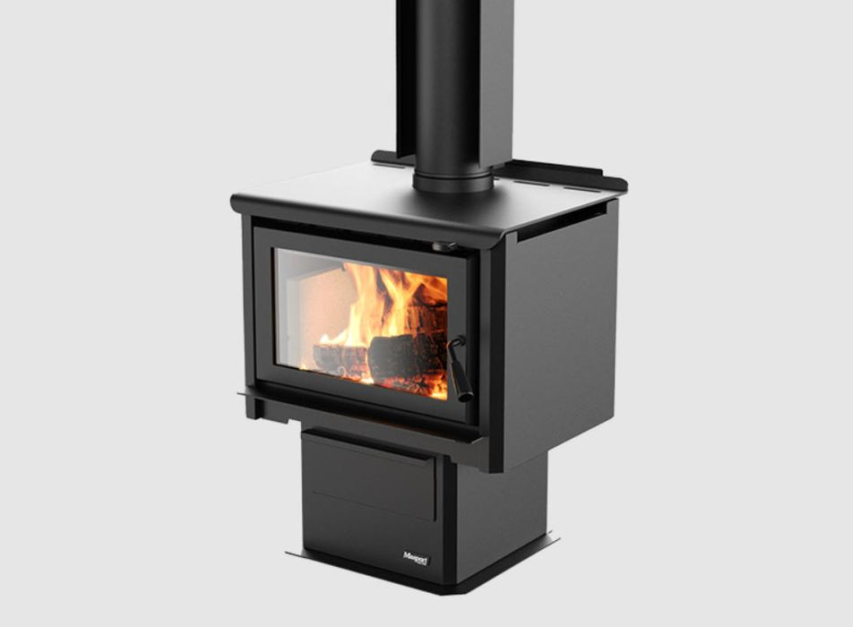 Masport Kaituna Fireplace Freestanding Low Emissions Wood Fire Ash Pan + Flue