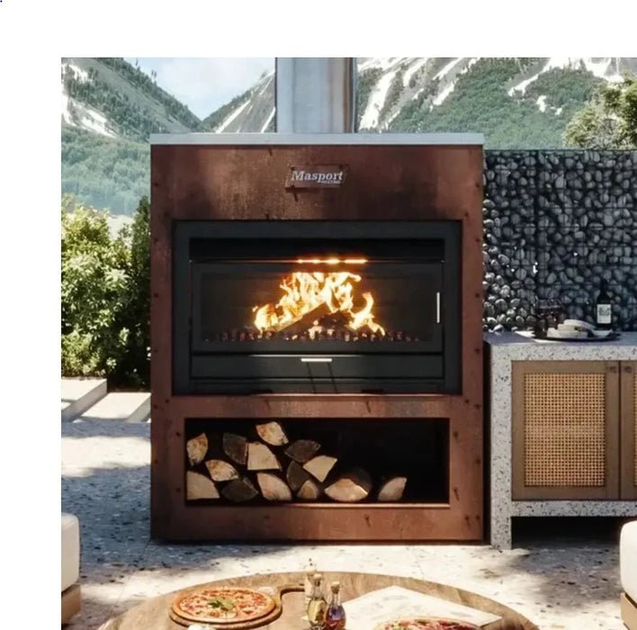 Masport Matakana 1200 Outdoor Wood Fire Corten Cabinet (Without Flue) - LX2001 - Homewares, Outdoor, Phone Accessories, Cases, Speakers, Headphones + More -