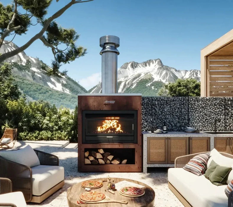 Masport Matakana 1200 Outdoor Wood Fire Corten Cabinet (Without Flue) - LX2001 - Homewares, Outdoor, Phone Accessories, Cases, Speakers, Headphones + More -
