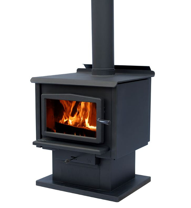 Masport Osburn 1600 Fireplace Freestanding wood fire Pedestal w Ash Pan + Flue