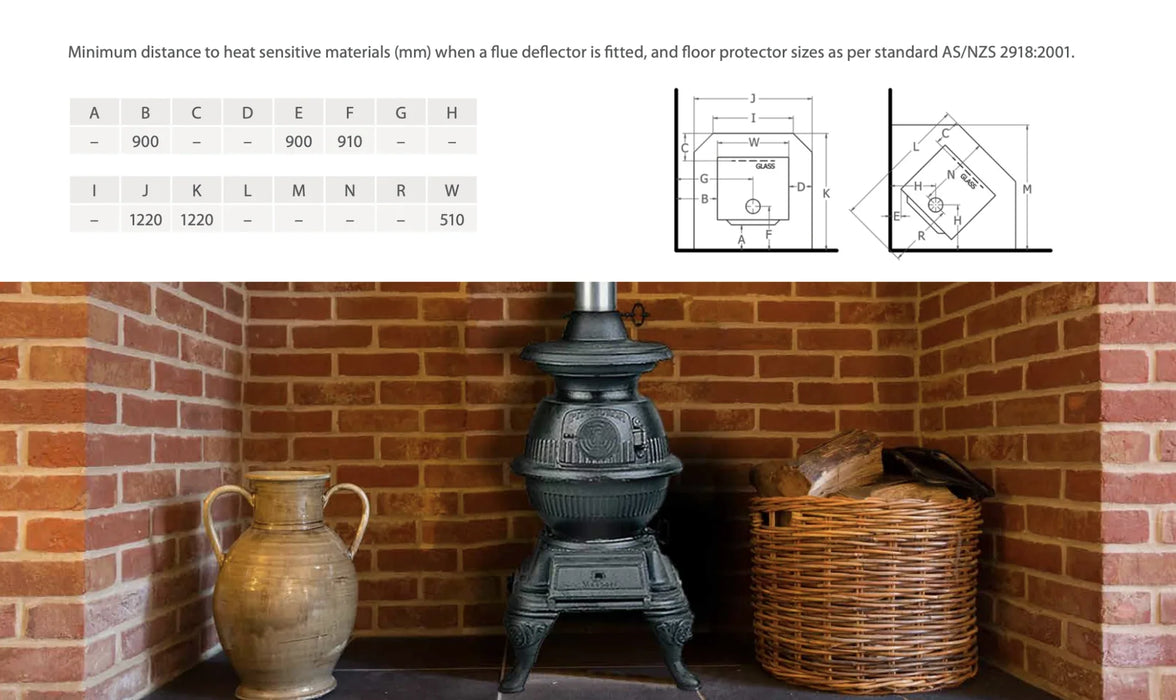 Masport Pittsburgh MK II Potbelly Stove Fireplace - LX2001 - Homewares, Outdoor, Phone Accessories, Cases, Speakers, Headphones + More -