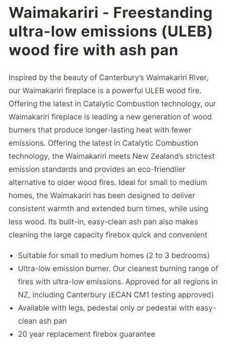 Masport Waimakariri Freestanding Fireplace wood fire w ash pan - LX2001 - Homewares, Outdoor, Phone Accessories, Cases, Speakers, Headphones + More -