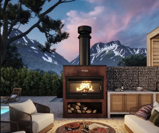 Matakana 1200 Corten Cabinet With Flue (Includes Fire, Corten Flatpack & Flue Kit) - LX2001 - Homewares, Outdoor, Phone Accessories, Cases, Speakers, Headphones + More -