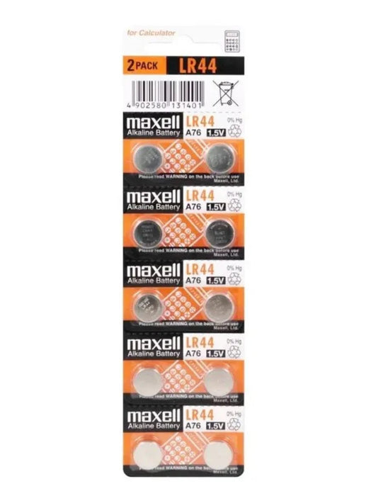 Maxell LR44 Battery Button Cell 1.5V - 10 Pack MXLR44 - LX2001 - Homewares, Outdoor, Phone Accessories, Cases, Speakers, Headphones + More -