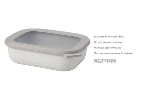 Mepal Cirqula Rectangle 1000ml Nordic White - LX2001 - Homewares, Outdoor, Phone Accessories, Cases, Speakers, Headphones + More -