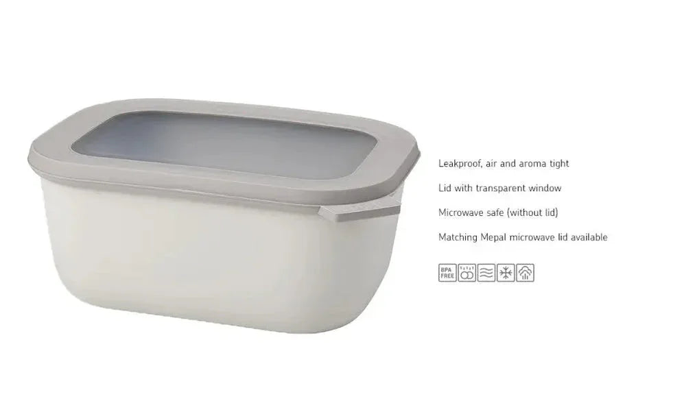 Mepal Cirqula Rectangle 1500ml Nordic White - LX2001 - Homewares, Outdoor, Phone Accessories, Cases, Speakers, Headphones + More -