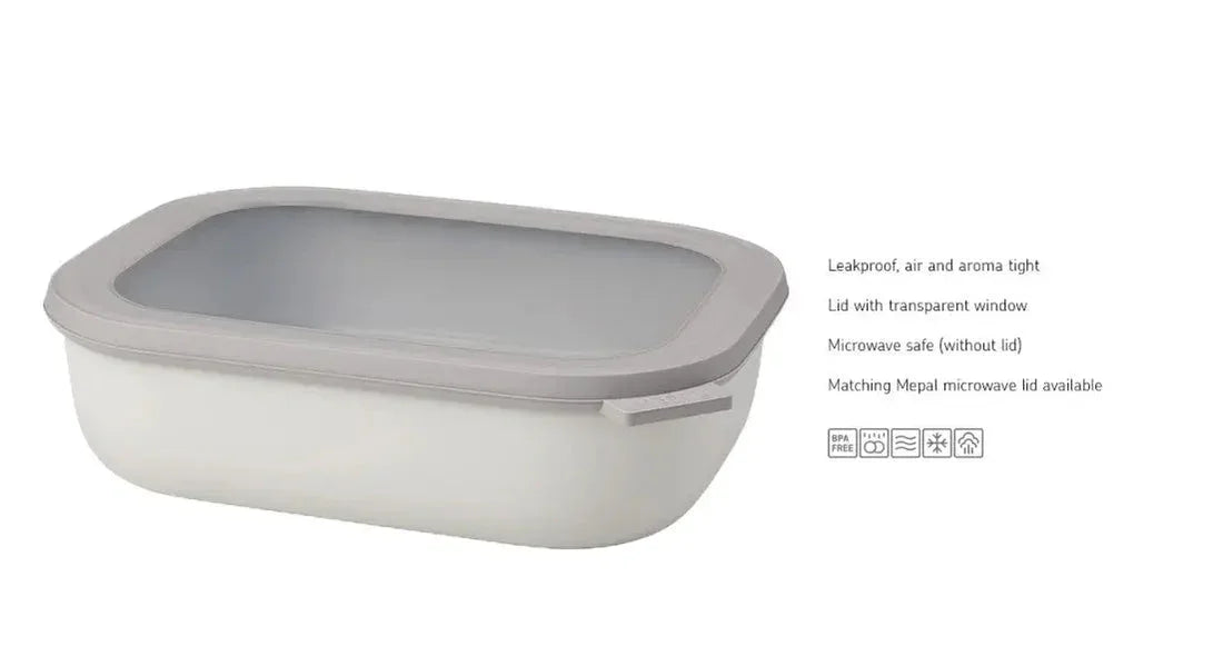 Mepal Cirqula Rectangle 2000ml Nordic White - LX2001 - Homewares, Outdoor, Phone Accessories, Cases, Speakers, Headphones + More -