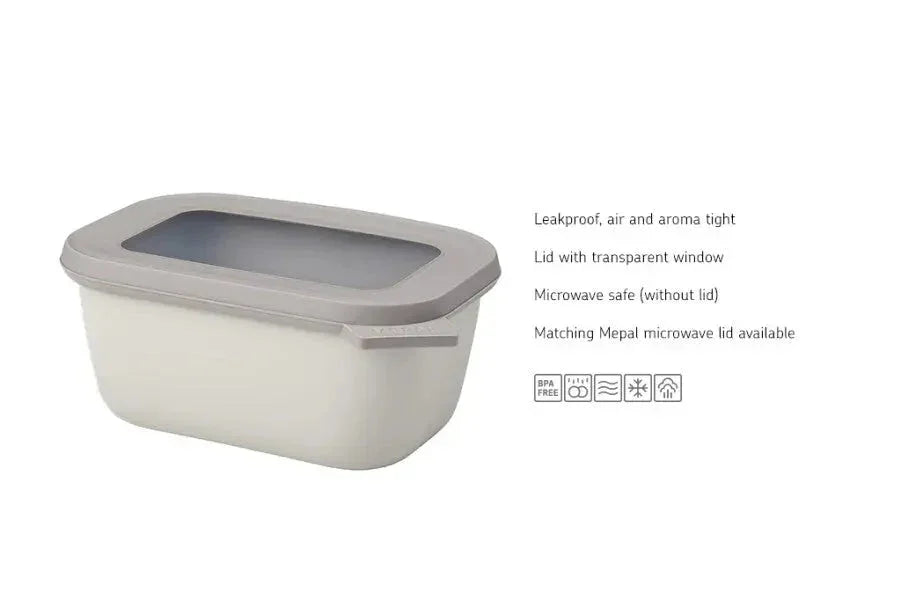 Mepal Cirqula Rectangle 750ml Nordic White - LX2001 - Homewares, Outdoor, Phone Accessories, Cases, Speakers, Headphones + More -