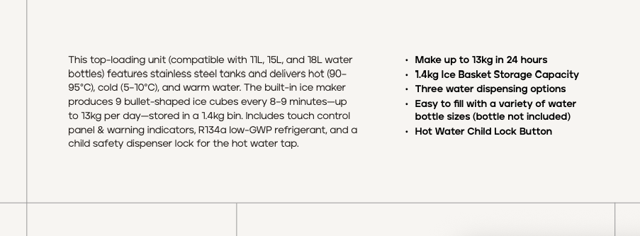 Morphy Richards 13kg Ice Maker & Water Bottle Dispenser
