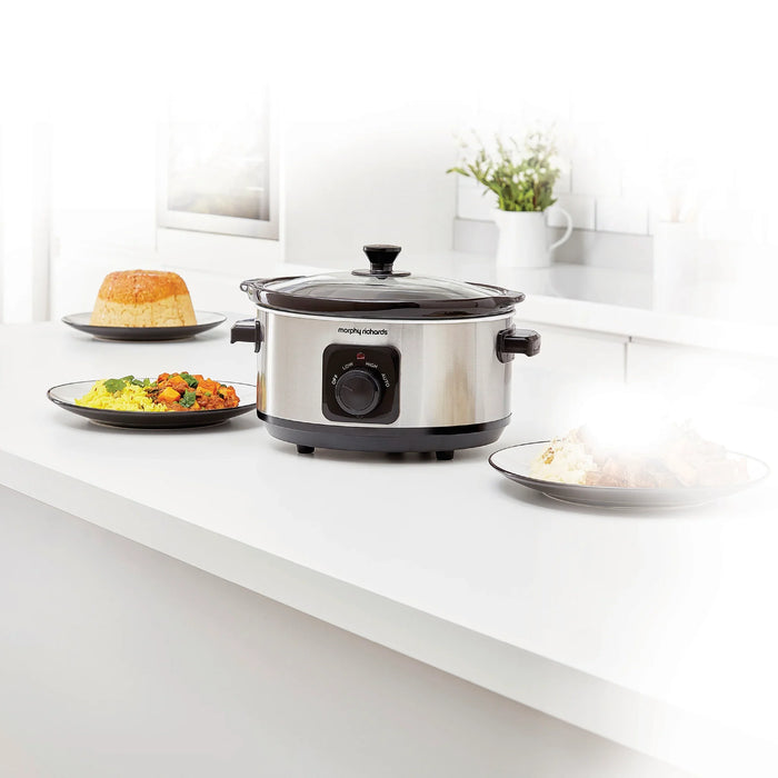 Morphy Richards 3.5L Slow Cooker - Stainless Steel - LX2001 - Homewares, Outdoor, Phone Accessories, Cases, Speakers, Headphones + More -