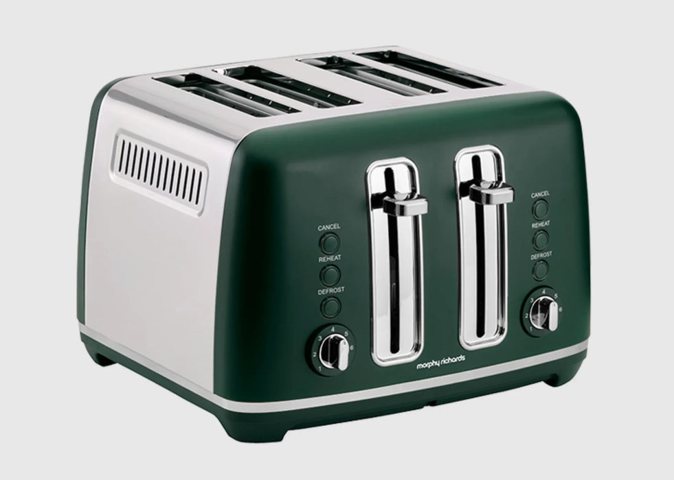 Morphy Richards Ascend Chrome 4-Slice Toaster - Racing Green - LX2001 - Homewares, Outdoor, Phone Accessories, Cases, Speakers, Headphones + More -
