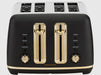 Morphy Richards Ascend Soft Gold 4-Slice Toaster - Satin Black MRSGT4B - LX2001 - Homewares, Outdoor, Phone Accessories, Cases, Speakers, Headphones + More -