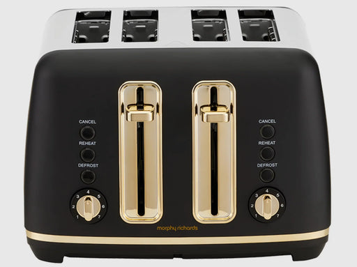 Morphy Richards Ascend Soft Gold 4-Slice Toaster - Satin Black MRSGT4B - LX2001 - Homewares, Outdoor, Phone Accessories, Cases, Speakers, Headphones + More -